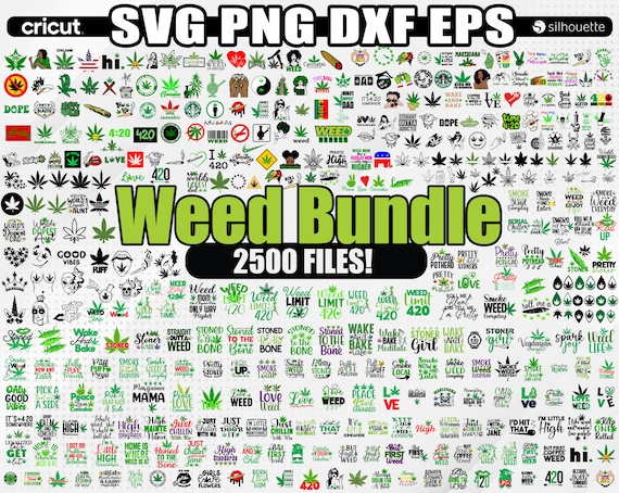 Mega Weed Svg, Cannabis Svg, Marijuanna Svg For Cricut, Pot Leaf, Weed Quote, Sublimation Files, Smokings Svg Bundle, Instant Download