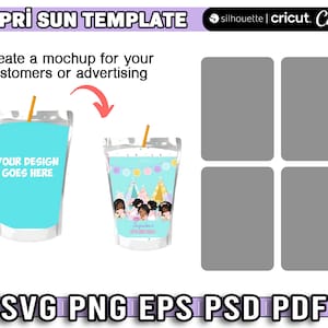 Caprisun Template, Capri sun labels printed, Caprisun png, Juice Template Box, Birthday Caprisun Template Svg, Instant Download