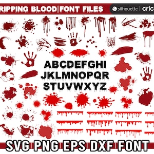 Splash Blood svg Bundle, Blood Drip svg, tropfendes Blut svg, tropfendes Blut Schrift svg, Blood Png Dateien, Instant download