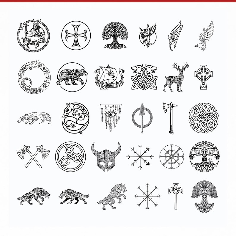 Viking / Celtic SVG bundle, celtic knot svg, celtic tree of life svg, laser cut files, nordic svg, Celtic tree svg, Instant Download image 4