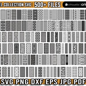 Laser cut panels svg,  panel collection, laser cut files, geometric panel svg, lightburn laser cut panel files, Instant Download