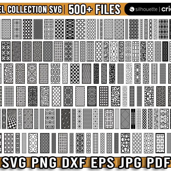 Paneles cortados por láser svg, colección de paneles, archivos cortados por láser, panel geométrico svg, archivos de panel cortados por láser lightburn, Descarga instantánea