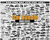 Car Svg Bundle, Retro Car Silhouette Svg, Sports Car Svg, Classic Car Vector, Clipart - Stickers Files, Laser Cut Files, Svg For Cricut