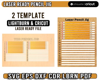 pencil jig svg, pencil jig glowforge, pencil jig for lightburn, xtool jig, pencil jig for laser, Laser Cut Files, Instant Download
