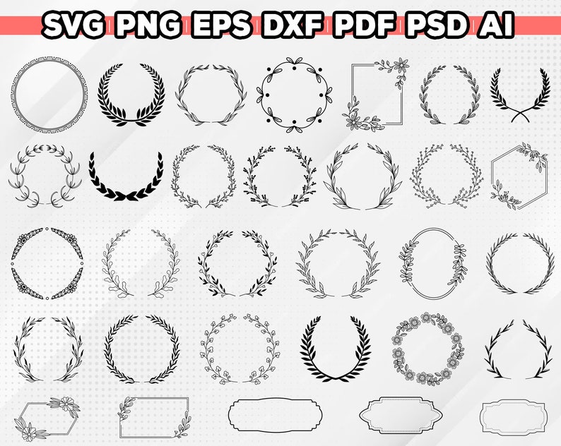 Pakiet elementów dekoracyjnych SVG, dzielniki obramowania SVG, dzielnik tekstu SVG, strzałka SVG, obramowanie SVG, wesele SVG, DXF, PNG, Cricut/sylwetka zdjęcie 3