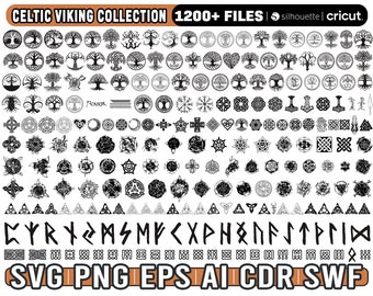 Lot Viking / Celtic SVG, svg noeud celtique, svg arbre de vie celtique, fichiers découpés au laser, svg nordique, svg arbre celtique, téléchargement immédiat