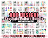 900 Keychain Pattern SVG Bundle, Round Pattern svg, Circle Patterns Svg, Keychain svg, Circle Svg, For Cricut, PNG, Instant Download