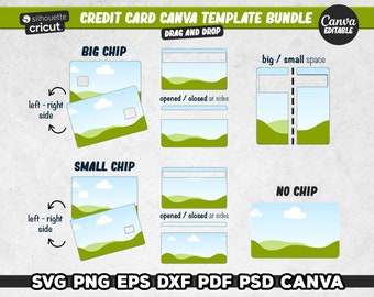 Modèle de skin pour carte de crédit, modèle de carte de crédit svg, sticker pour carte de crédit, skin de carte, svg pour cricut, fichiers numériques, instantané