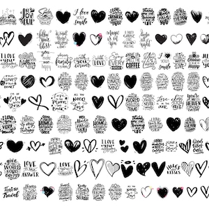 500+ Liebes-Svg-Bundle, Herz-Svg, Valentinstag SVG, Liebes-Zitat, Liebes-Hemden, Clipart-Dateien, SVG für Cricut, Schnittdateien, Instant Download Bild 2