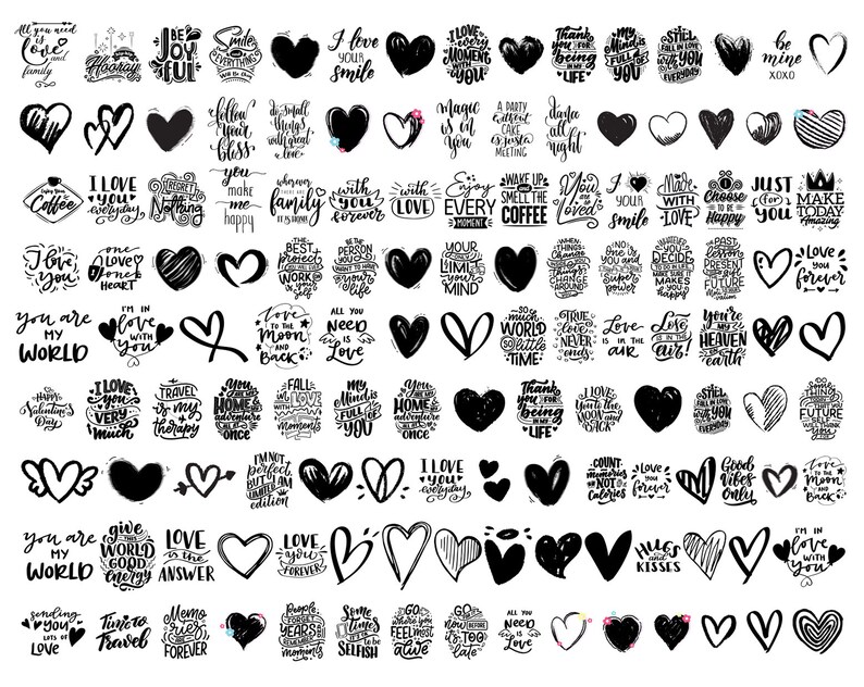 500+ Liebes-Svg-Bundle, Herz-Svg, Valentinstag SVG, Liebes-Zitat, Liebes-Hemden, Clipart-Dateien, SVG für Cricut, Schnittdateien, Instant Download Bild 2