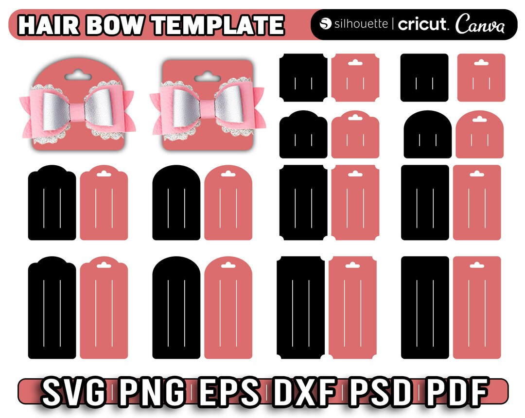 Bow Holder Svg, Hair Bow Display Card, Hair Clip Holder Svg, Hair Bow