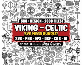 Viking / Celtic SVG bundle, celtic knot svg, celtic tree of life svg, laser cut files,  nordic svg, Celtic tree svg, Instant Download
