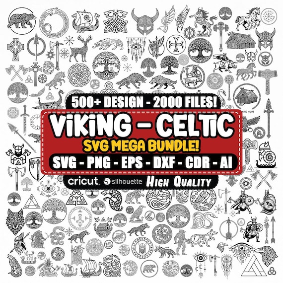 Viking / Celtic SVG bundle, celtic knot svg, celtic tree of life svg, laser cut files,  nordic svg, Celtic tree svg, Instant Download