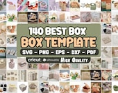 140 Box Template Svg Bundle, Box svg Bundle Template, Printable Gift Box, Box Cricut, Paper Box, Silhouette, Instant Download