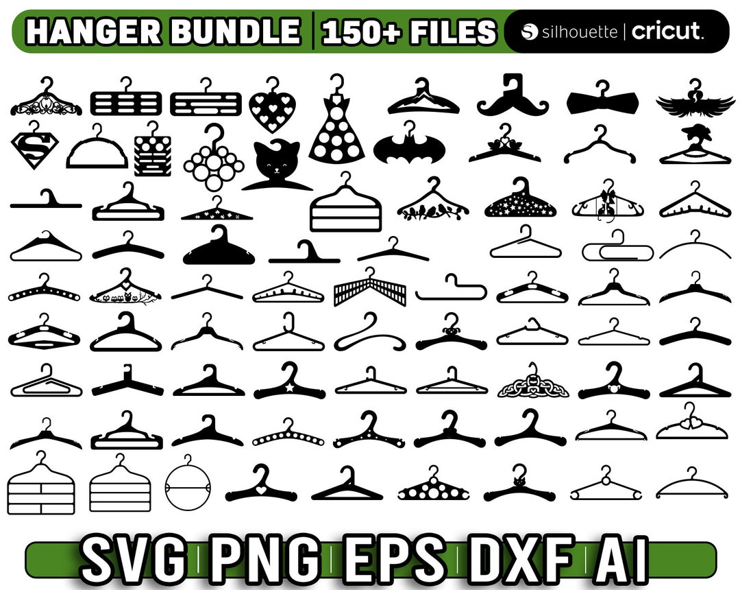Hanger Svg, Hangers Svg Cut Files, Clothes Hanger Svg, Hanger Dxf