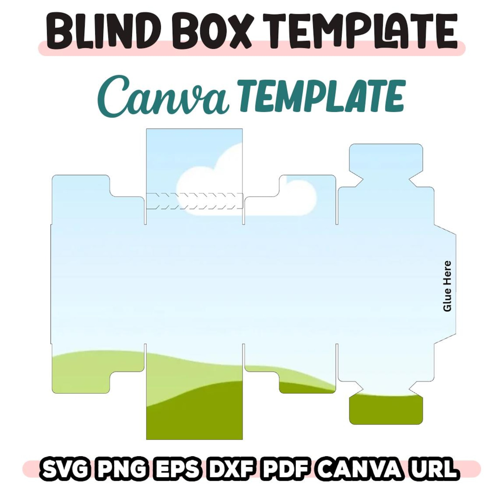 2 Size Blind Box Template, Giveaway Box Template, Gift Box Svg, Treat
