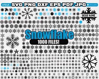 Snowflake Svg Bundle, Snowflake Laser Cut file, Christmas Svg, Svg For Cricut, Winter Svg, Snowflake Clipart, PNG Files, Instant Download