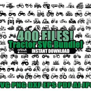 Traktor Svg Mega, Jordbrukstraktor Svg, Traktor Png/Clipart, Klippfiler, Jordbrukslastbil Svg, Svg för Cricut & Silhouette, Direktnedladdning