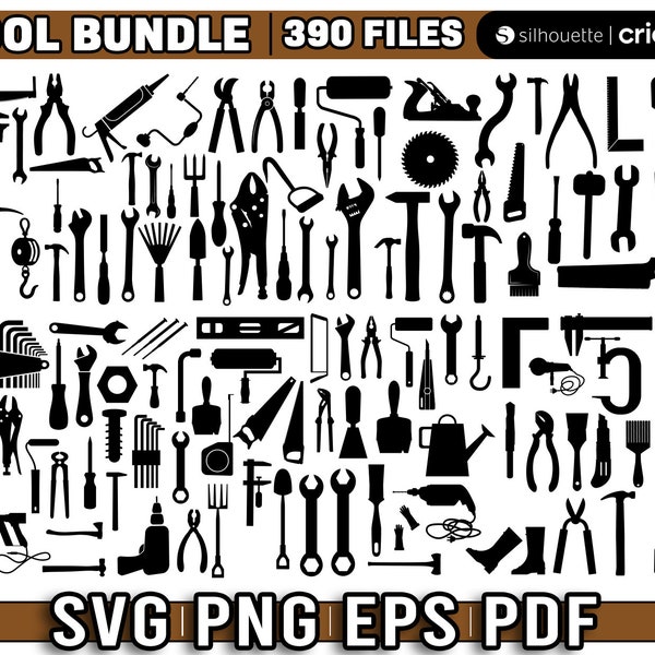 Paquete de herramientas svg, Mechanic Tools svg, Wrench Svg, Hand Tool Svg para cricut, vector de herramientas, manitas svg, corte láser y archivos de sublimación