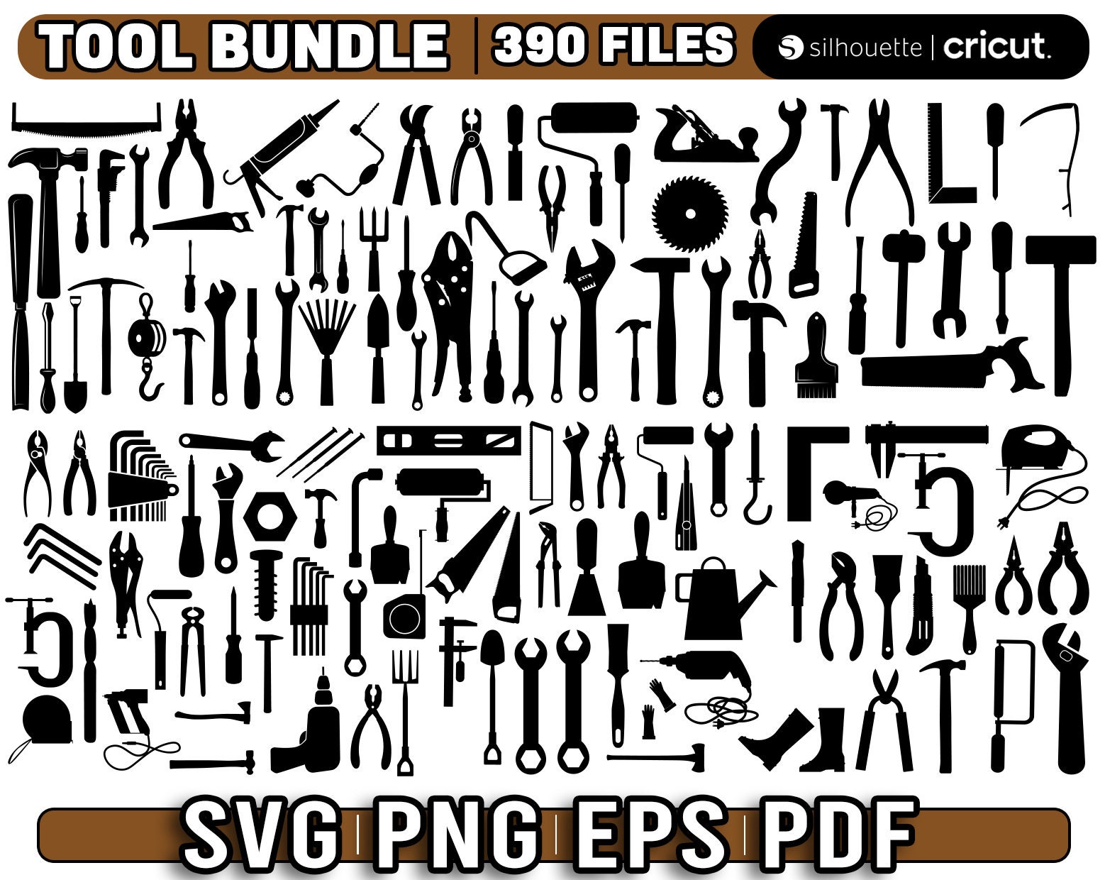 Tools svg bundle, Mechanic Tools svg, Wrench Svg, Hand Tool Svg for cricut, tools vector, handyman svg, laser cut & Sublimation Files