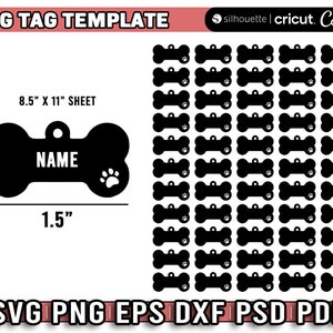 Dog tag svg, dog tags svg template, dog tag vector, xtool files, Dog tag dxf, laser cut files, svg for cricut, Instant Download