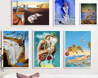 Famous Surrealism By Salvador Dali Canvas Paintings Abstract Posters and Prints Wall Art Pictures for Living Room Decoration