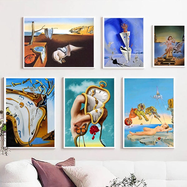 Berühmte Surrealismus Von Salvador Dali Leinwand Gemälde Abstrakte Poster und Drucke Wandkunst Bilder für Wohnzimmer Dekoration