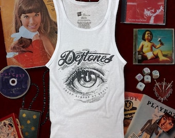 Deftones Creep Across Grafik Tank Top - Nu Metal Frauen gerippt ausgestatteter Tank | Vintage inspiriert | Magdala Saint Y2K Alt Style Band T-Shirt