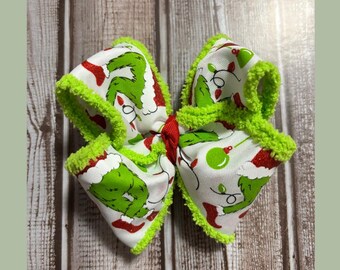 Grinchmas Hair Bow | Holiday Bow | Christmas Hair Bow| Holiday Accessory