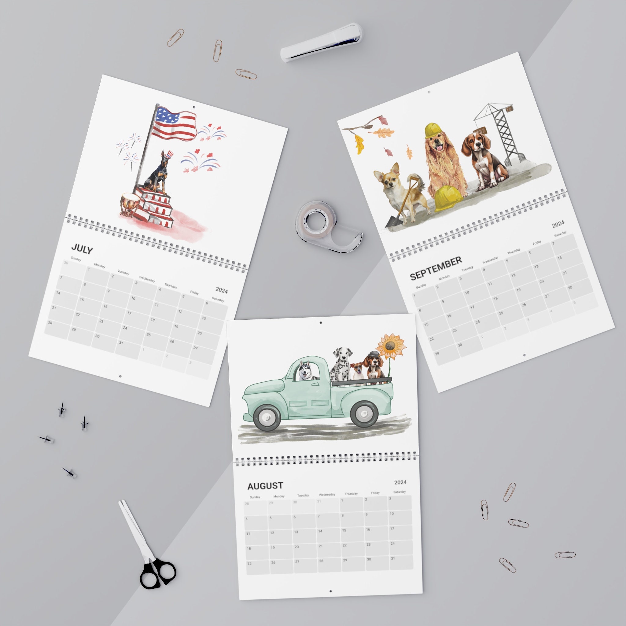 Hund Kalender 2024 Schnauzer-Kalender Französische Bulldogge Kalender