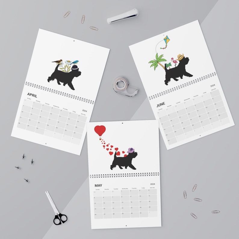 Yorkie Calendar 2025 Yorkie Wall Calendar Gift 12 Month Calendar Yorkie