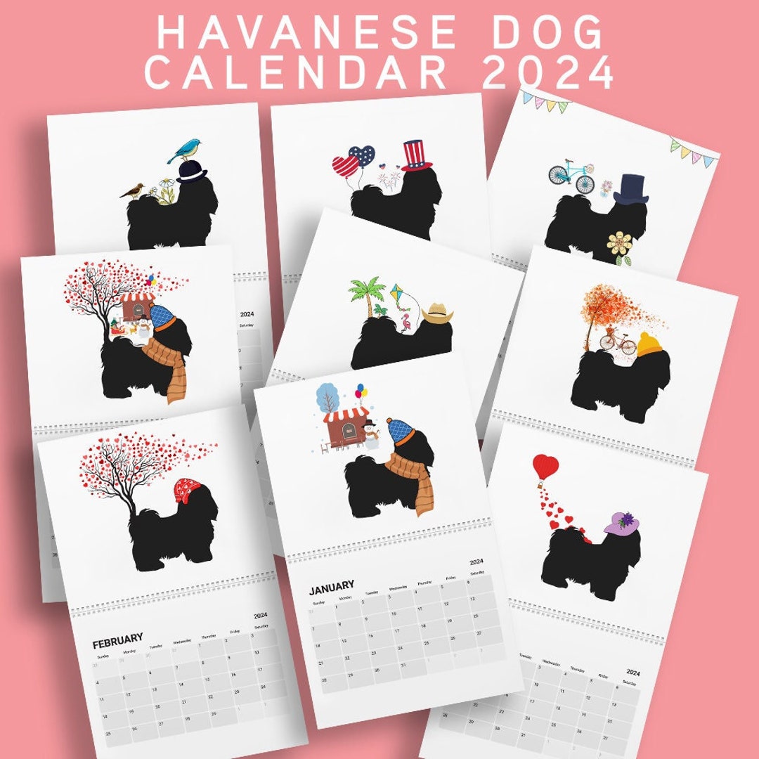 Havanese Wall Calendar Havanese Calendar Gifts Havanese Calendar 2025
