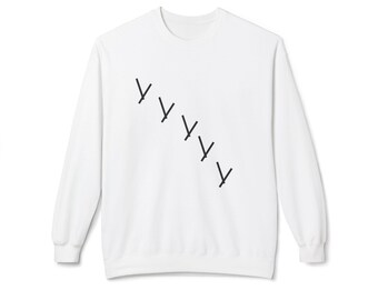 Unisex Midweight Softstyle Fleece Crewneck Sweatshirt with print of lines.