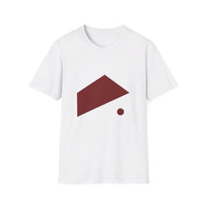 Unisex Softstyle T-Shirt with print triangle and circle.