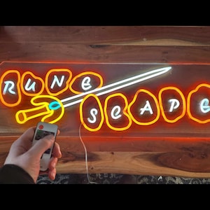 RUNESCAPE OSRS Logo LED Neon Sign, kids room decor, wall hangings, night light