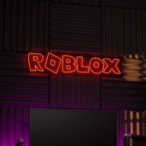 ROBLOX ロゴ LED ネオンサイン、子供部屋の装飾、壁掛け、ナイトライト