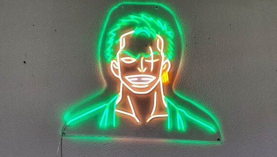 Zoro One Piece Anime LED Neon Sign 