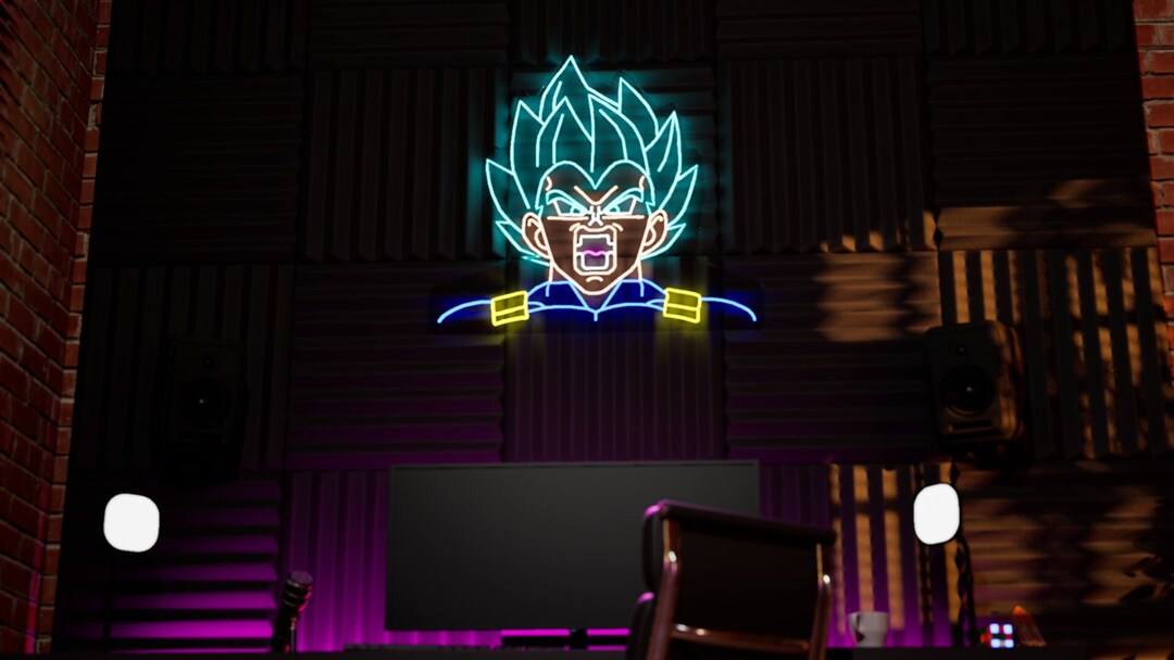 Cool Anime Character LED Neon Sign, Fighter, Kids Room, Game Room, Wall ...