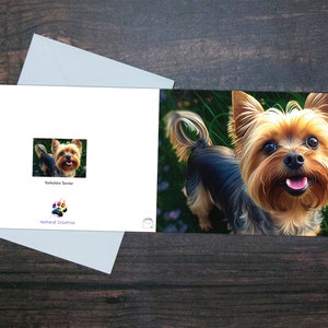 YORKSHIRE TERRIER KARTE, süße Grußkarte, Blanko-Grußkarte, Geschenk für Tierliebhaber, Geschenk für Hundeliebhaber, Spielzeugrasse, entzückender Hund