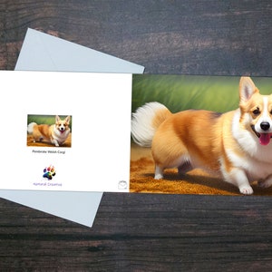 CORGI DOG CARD, Carte de vœux mignonne, Carte de vœux brillante pour animaux de compagnie, Carte pour les amoureux des animaux, Carte pour les propriétaires de chiens, Race de chien populaire, Chien adorable