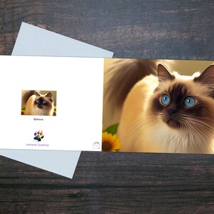 BALINESE CAT CARD, Grußkarte, Haustier-Grußkarte, Blanko-Innenkarte, Katzengeschenk, Katzenliebhaber, süße Katze, Bedruckte Grußkarte, Tierkarte