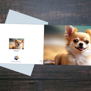 CHIHUAHUA DOG CARD, Süßer Hund, glänzende Grußkarte, Tierliebhaber Geschenk, Haustierbesitzer Geschenk, Spielzeughund, kleine Hundekarte, beliebte Hunderasse