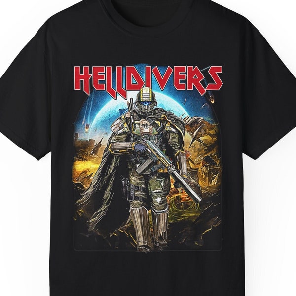 Helldivers 2 Skull Shirt - Parody Tee for Gamers and Fans