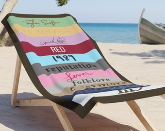 Taylor Swift Albums Beach Towel - Unique Swiftie Gift