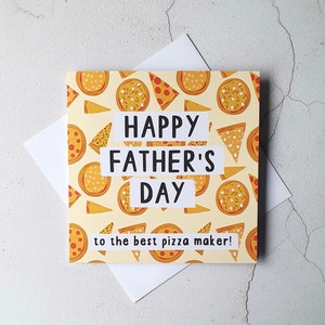 Carte pizza fête des pères, cadeau fête des pères, carte grand-père, carte papa, amateur de pizza, pizzaiolo, cadeau pizza, cartes pour lui, carte cadeau gourmande