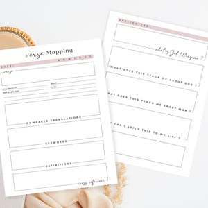 Printable Bible Verse Mapping Template| Verse Mapping Printable| Bible Study Template| Bible Study Tools| Devotional Journal| Bible Journal