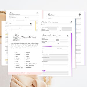 Women of the Bible Study Printable | Bible Character | Women&#39;s Bible Study |Scripture Study Guide |Bible Study for Beginners | Bible Reading