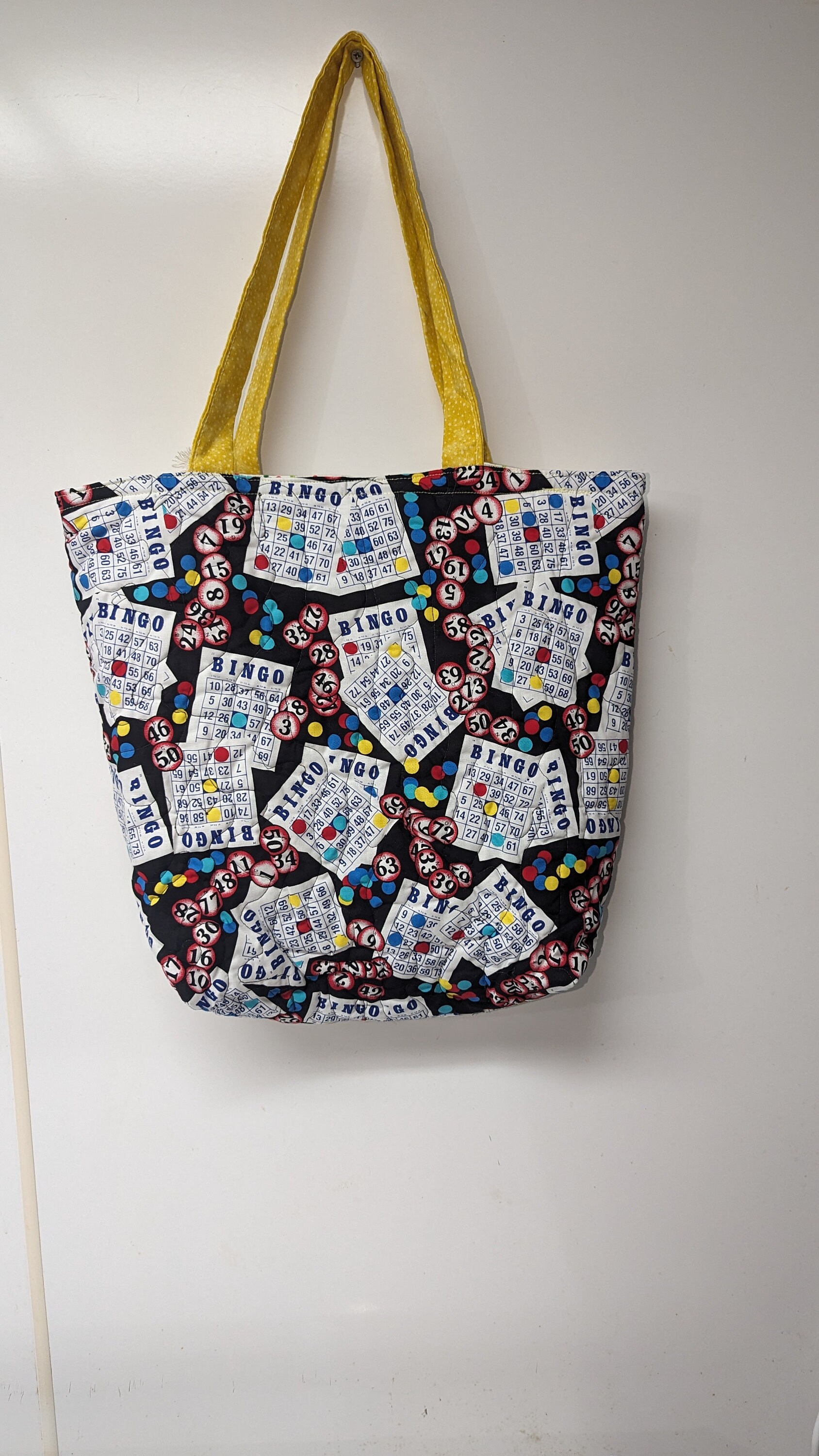 Bingo Pattern Quilted Tote Bag