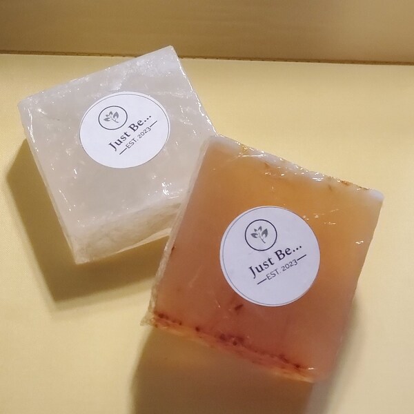 5 oz handmade soap all natural . Anti aging soap and honey saffron soap.