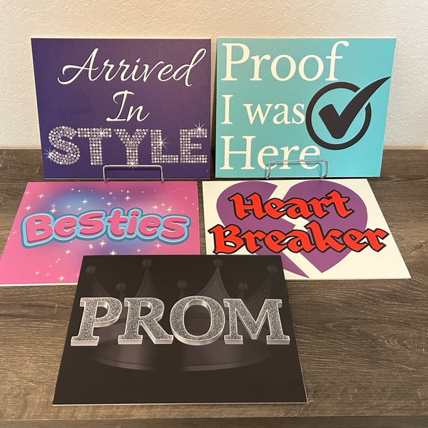 ONLY 2 Sets LEFT! PROM 5 prop sign set bundle for photo booth